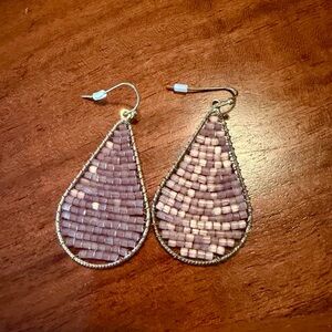 Elegant Beaded Teardrop Earrings